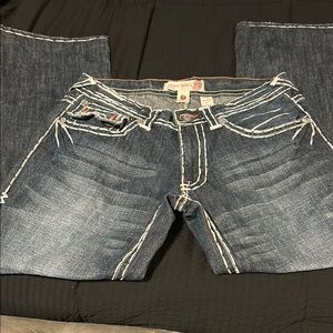 Laguna B Denim Jeans with White Stitching